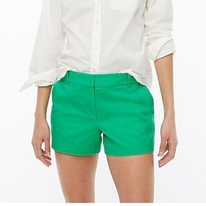 j.crew size 4 chino shorts NWOT green 3.5”